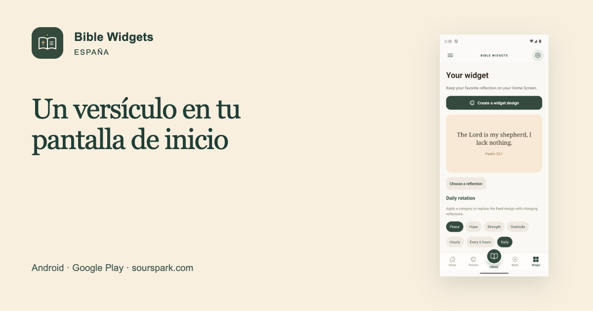 Bible Widgets en España: un versículo en tu pantalla
