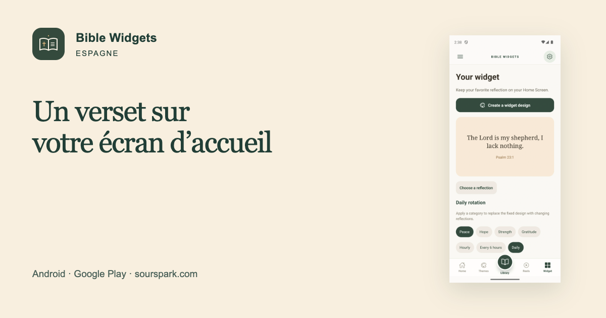Bible Widgets en Espagne : un verset à l’écran
