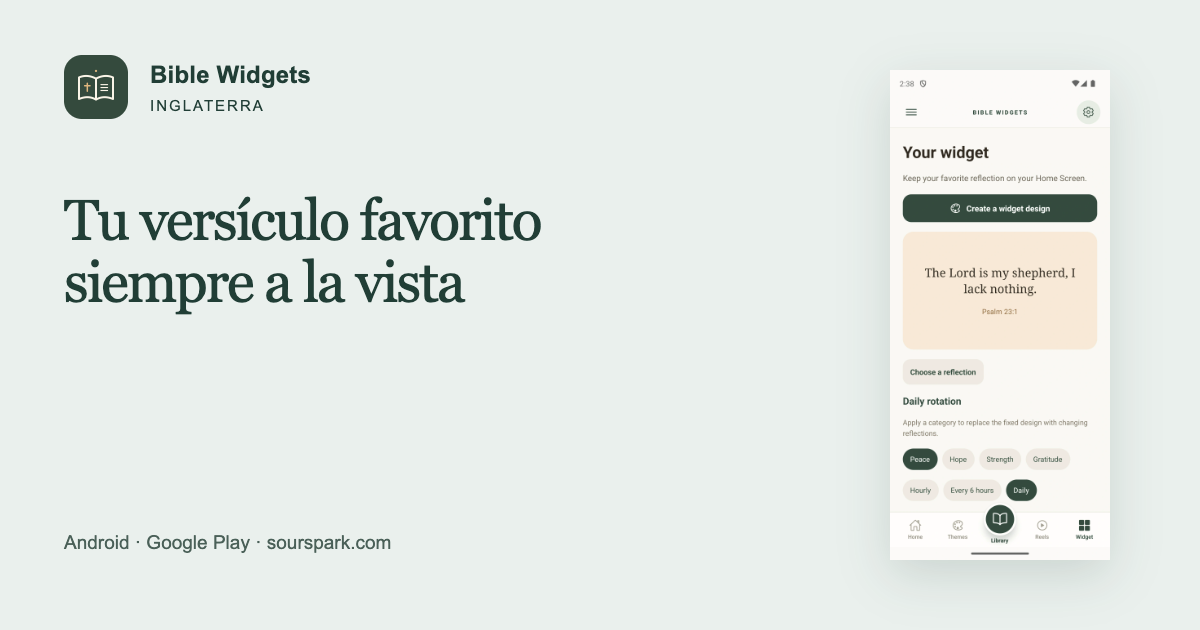 Bible Widgets en Inglaterra: fija un versículo favorito