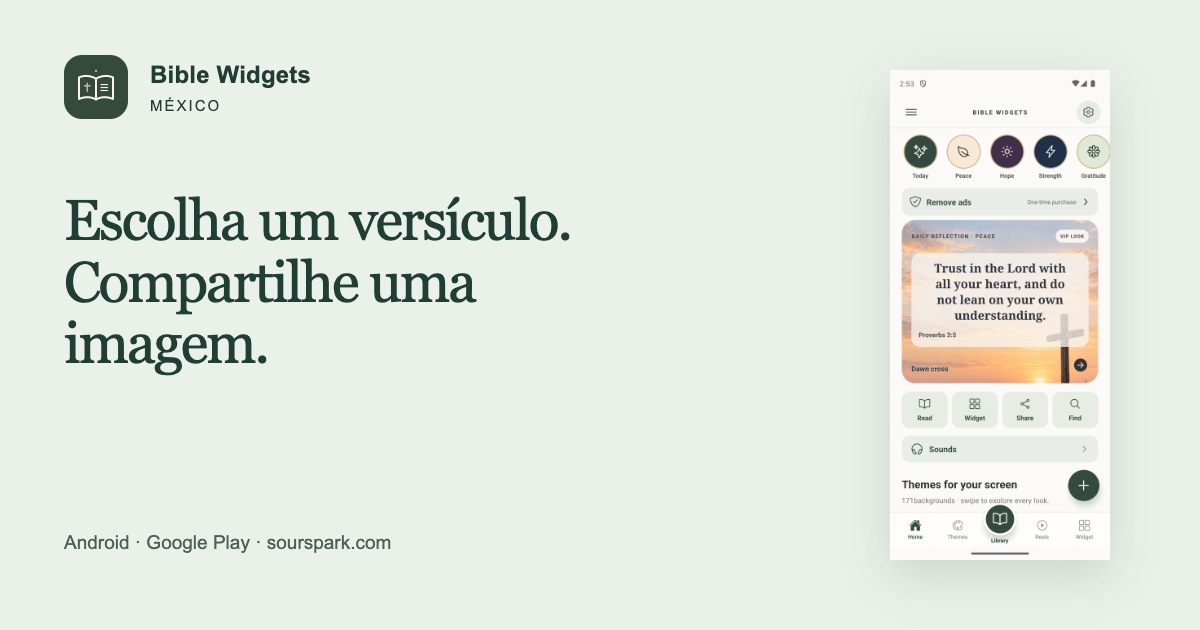 Bible Widgets no México: compartilhe um versículo