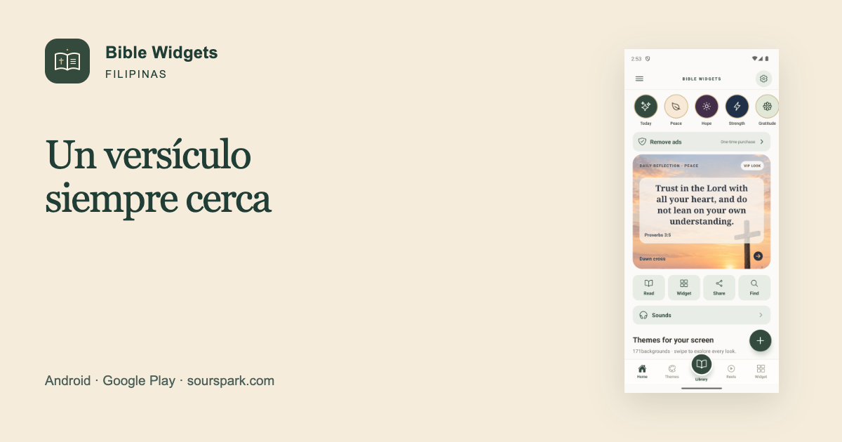 Bible Widgets en Filipinas: crea una imagen con un versículo