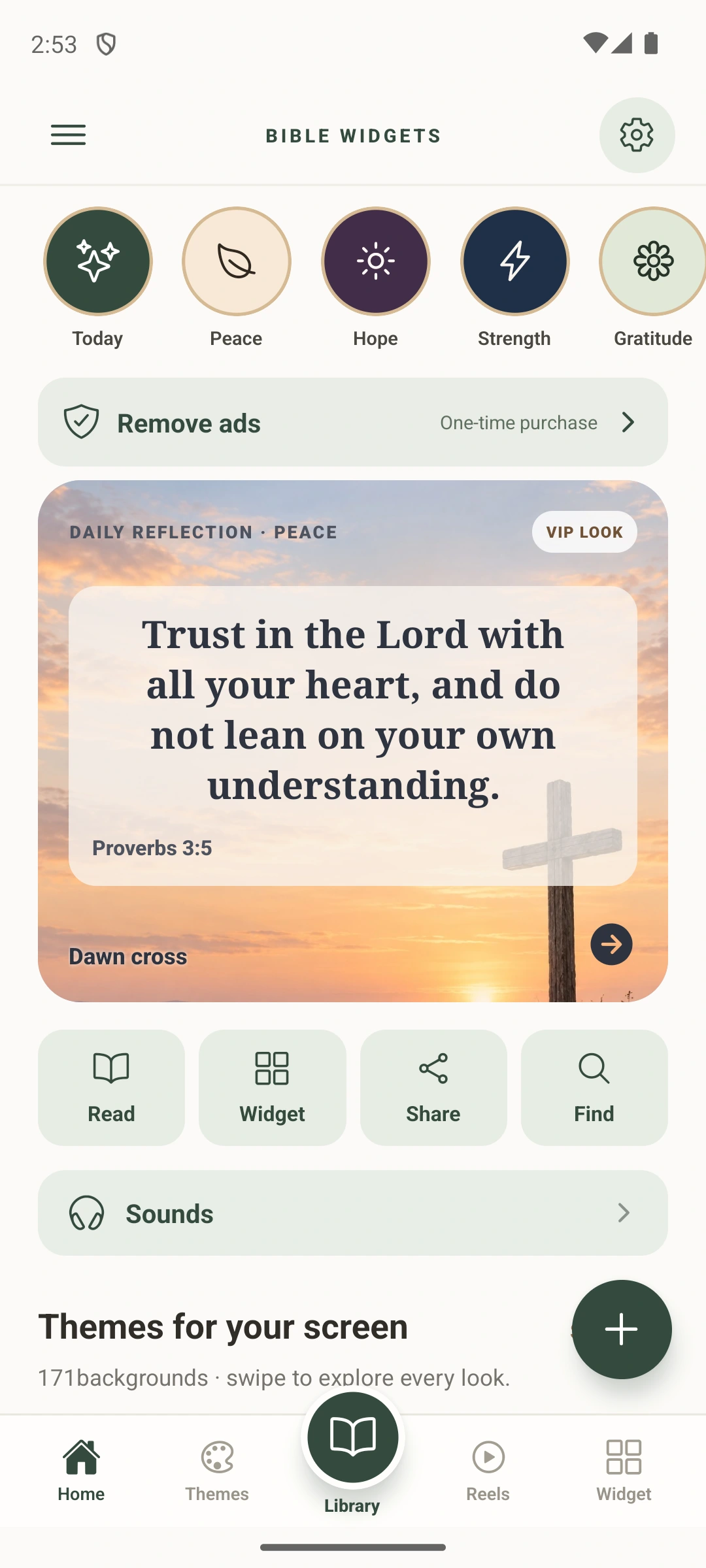 Bible-Widgets-Logo und echter App-Bildschirm