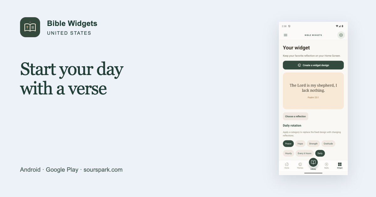 Bible Widgets in the US: start your day with a verse