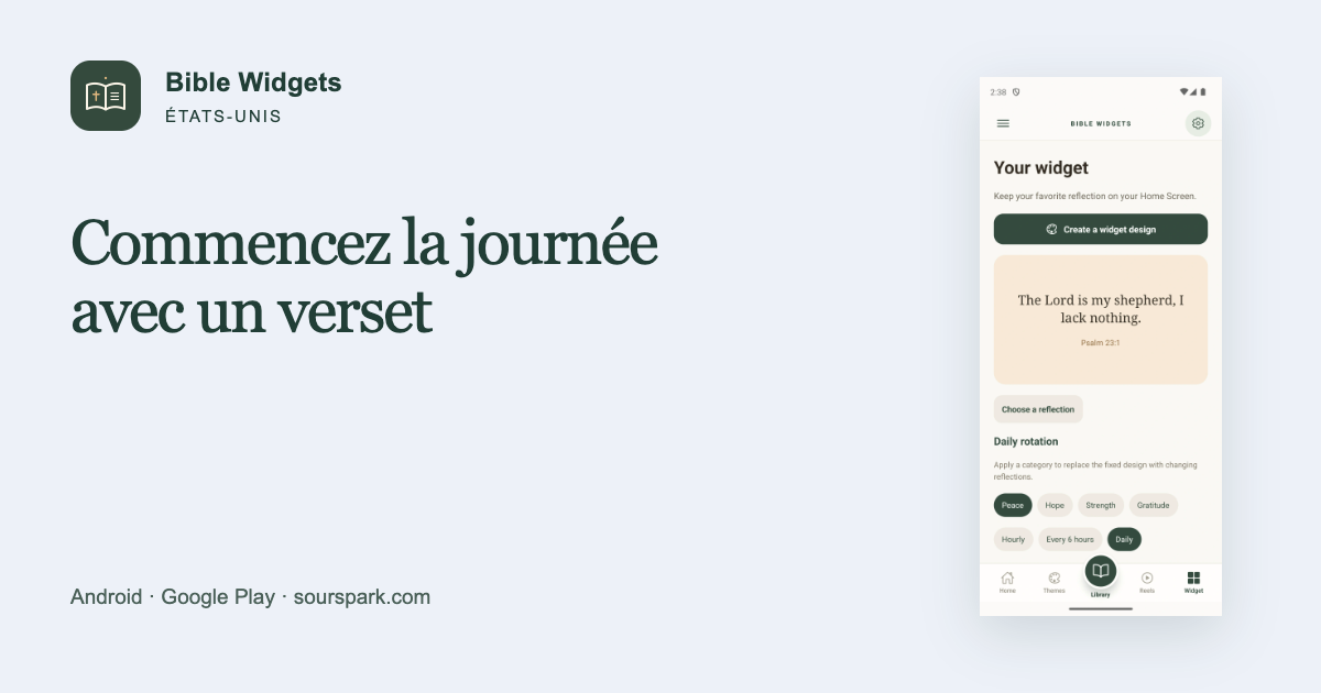 Bible Widgets aux États-Unis : un verset au réveil