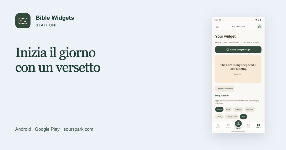 Bible Widgets negli USA: inizia il giorno con un versetto