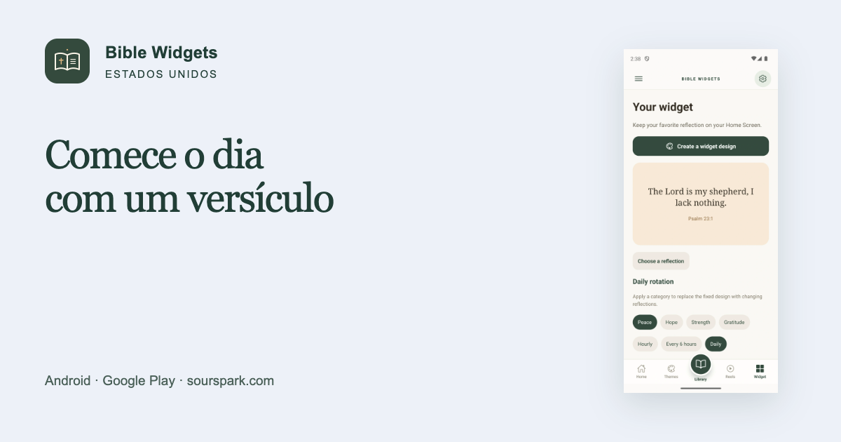Bible Widgets nos EUA: comece o dia com um versículo