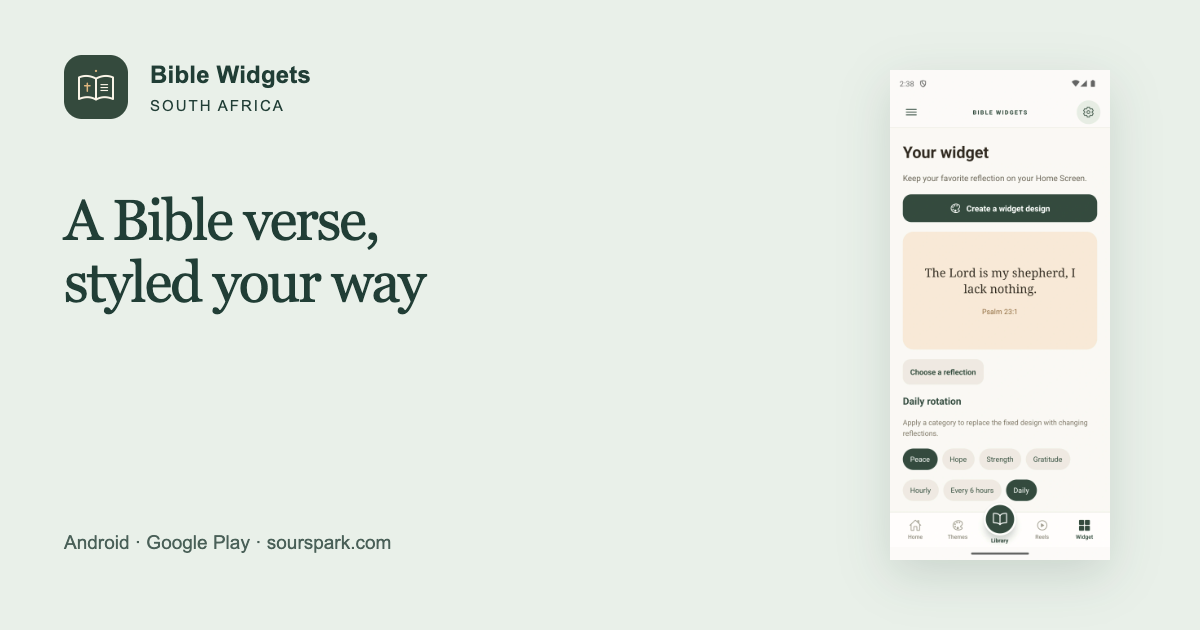 Bible Widgets in South Africa: a readable verse widget