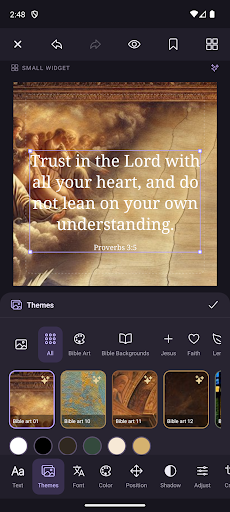 Bible Widgets: Daily Verse — design editor