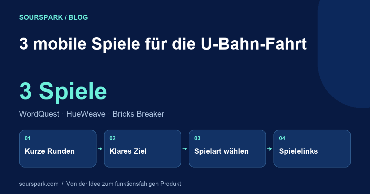 3 mobile Spiele für die U-Bahn-Fahrt