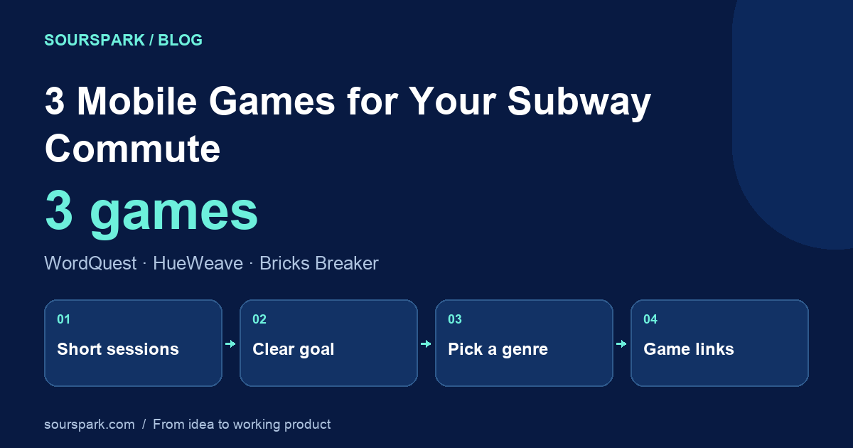 3 Mobile Games for Your Subway Commute