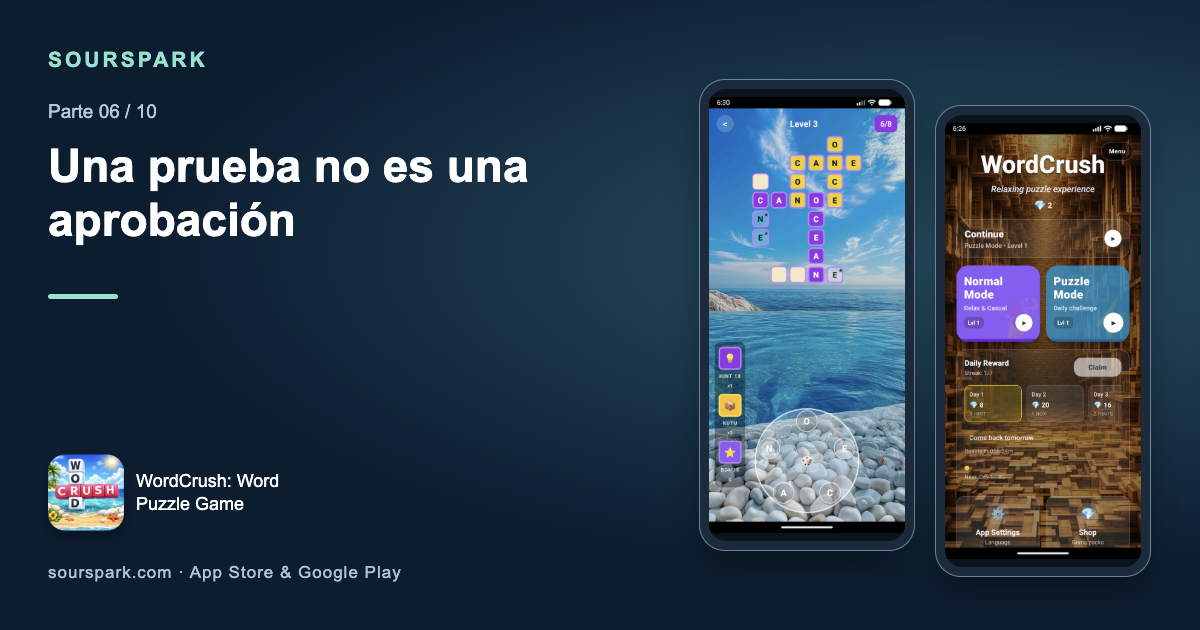 WordCrush volvió a ser rechazado: las pruebas locales no equivalen a una aprobación