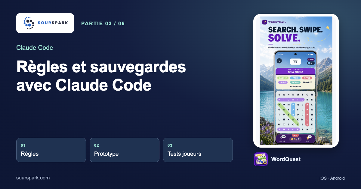 Logique et sauvegarde de jeu avec Claude Code