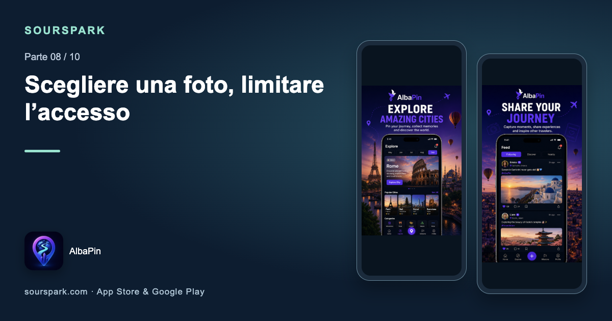 Scegliere una foto richiede l’accesso all’intera galleria? Il caso AlbaPin