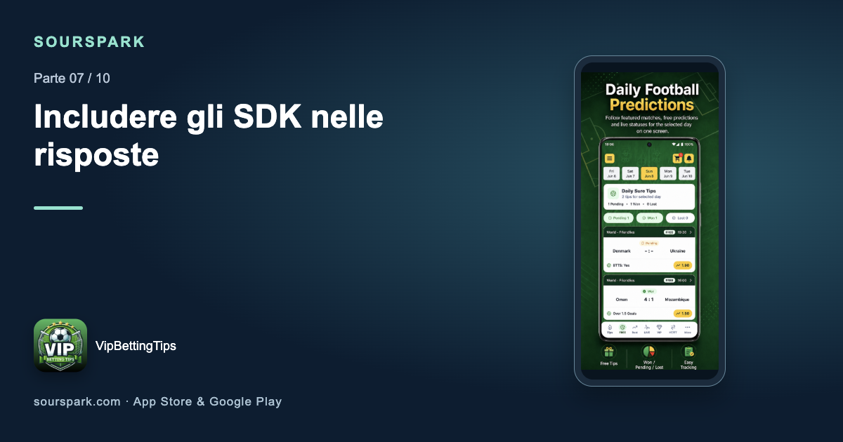 La dichiarazione sulla sicurezza dei dati include anche gli SDK?