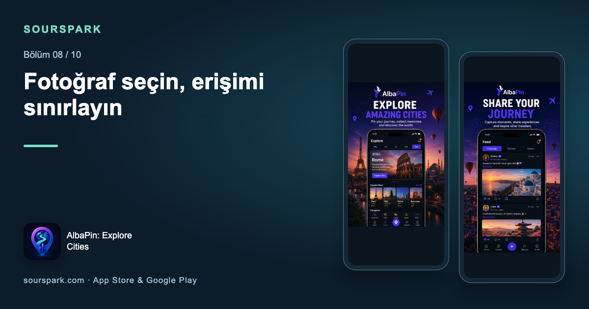 Bir fotoğraf seçmek için galeri izni istemek gerekir mi? AlbaPin deneyimi