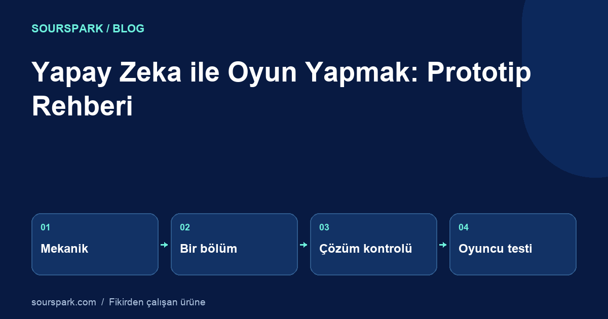 Yapay Zeka ile Oyun Yapmak: İlk Oynanabilir Prototip